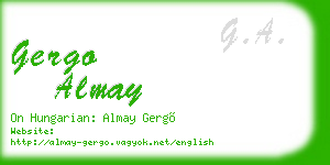gergo almay business card