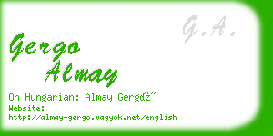 gergo almay business card